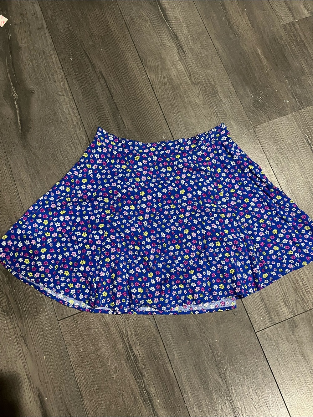 Olsenboye Royal Blue Floral Circle Skirt